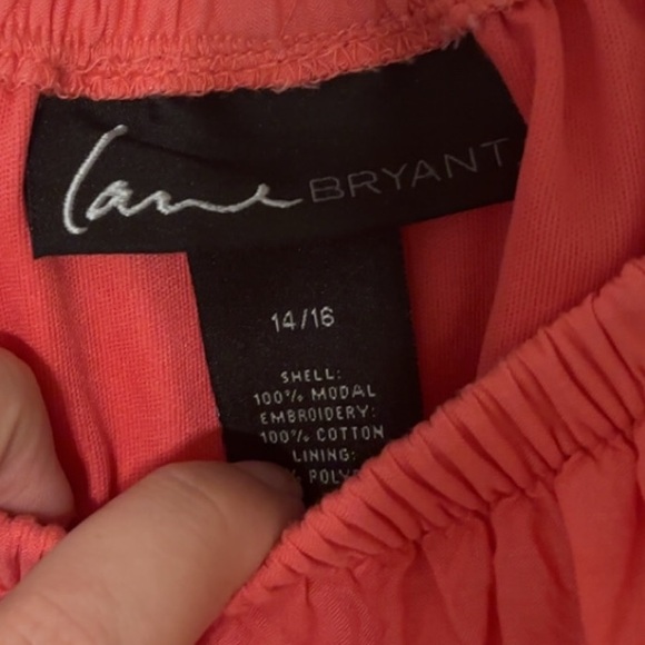 🩷 2 for $25 🩷 Lane Bryant Coral Dress with Elastic Neckline - Picture 2 of 2